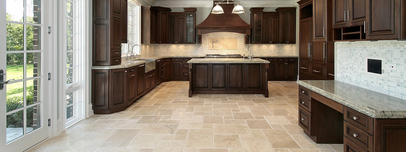 versailles pattern travertine kitchen floor tile