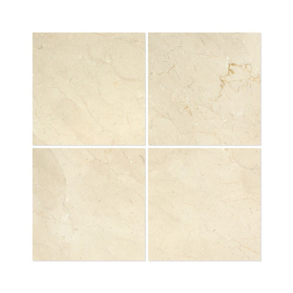 12 x 12 Polished Crema Marfil Marble Tile - Standard - Tilephile