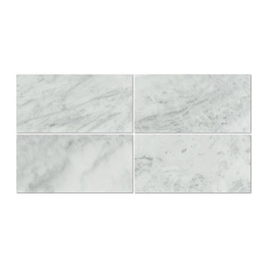 12 x 24 Polished Bianco Mare Marble Tile - Tilephile