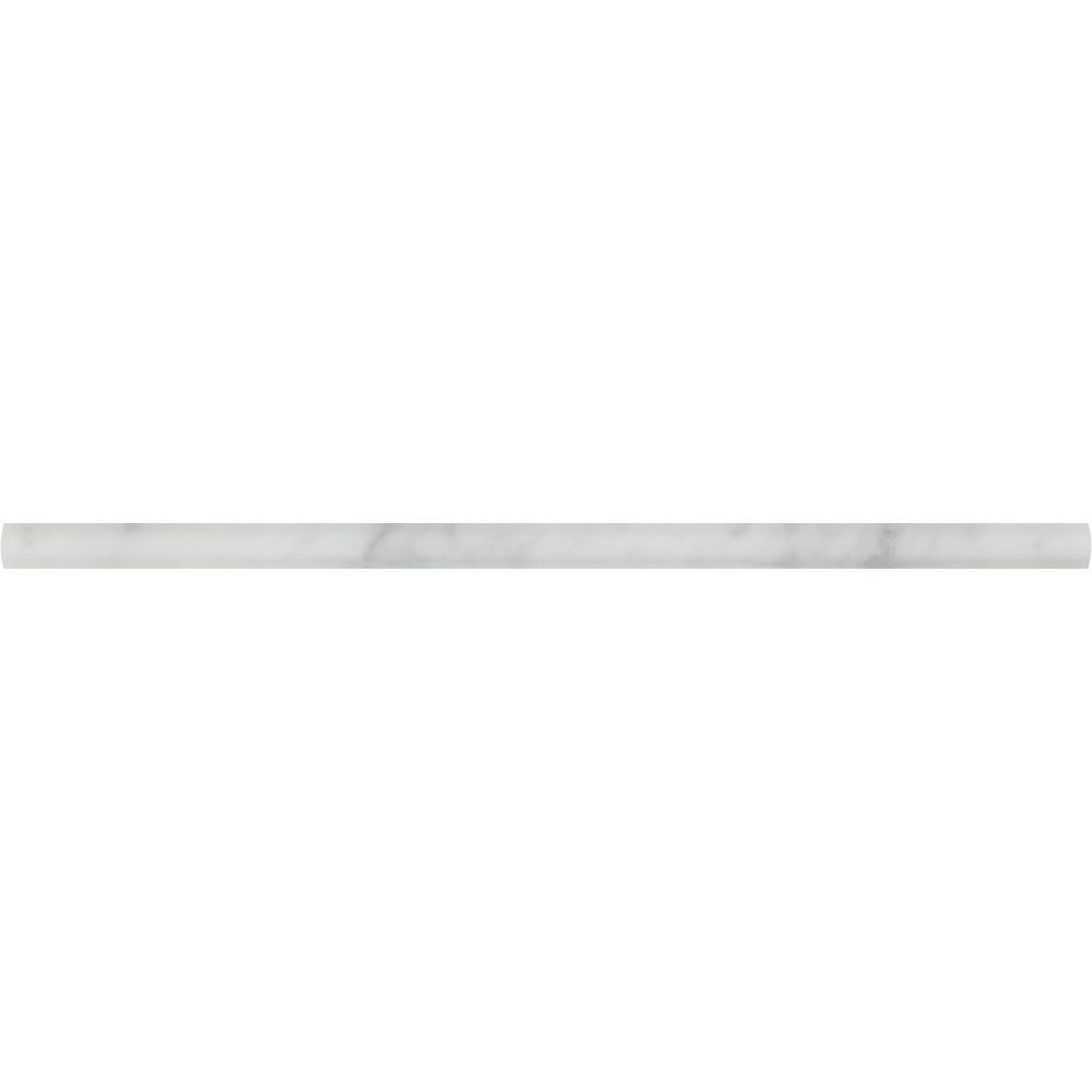 1/2 x 12 Polished Bianco Carrara Marble Pencil Liner - Tilephile