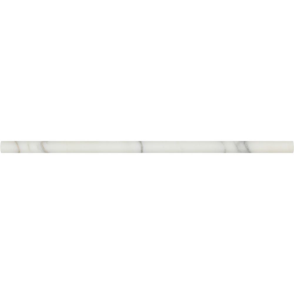 1/2 x 12 Polished Calacatta Gold Marble Pencil Liner - Tilephile