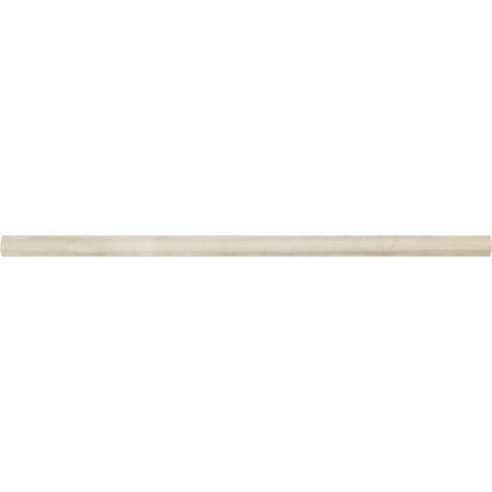 1/2 x 12 Polished Crema Marfil Marble Pencil Liner - Tilephile