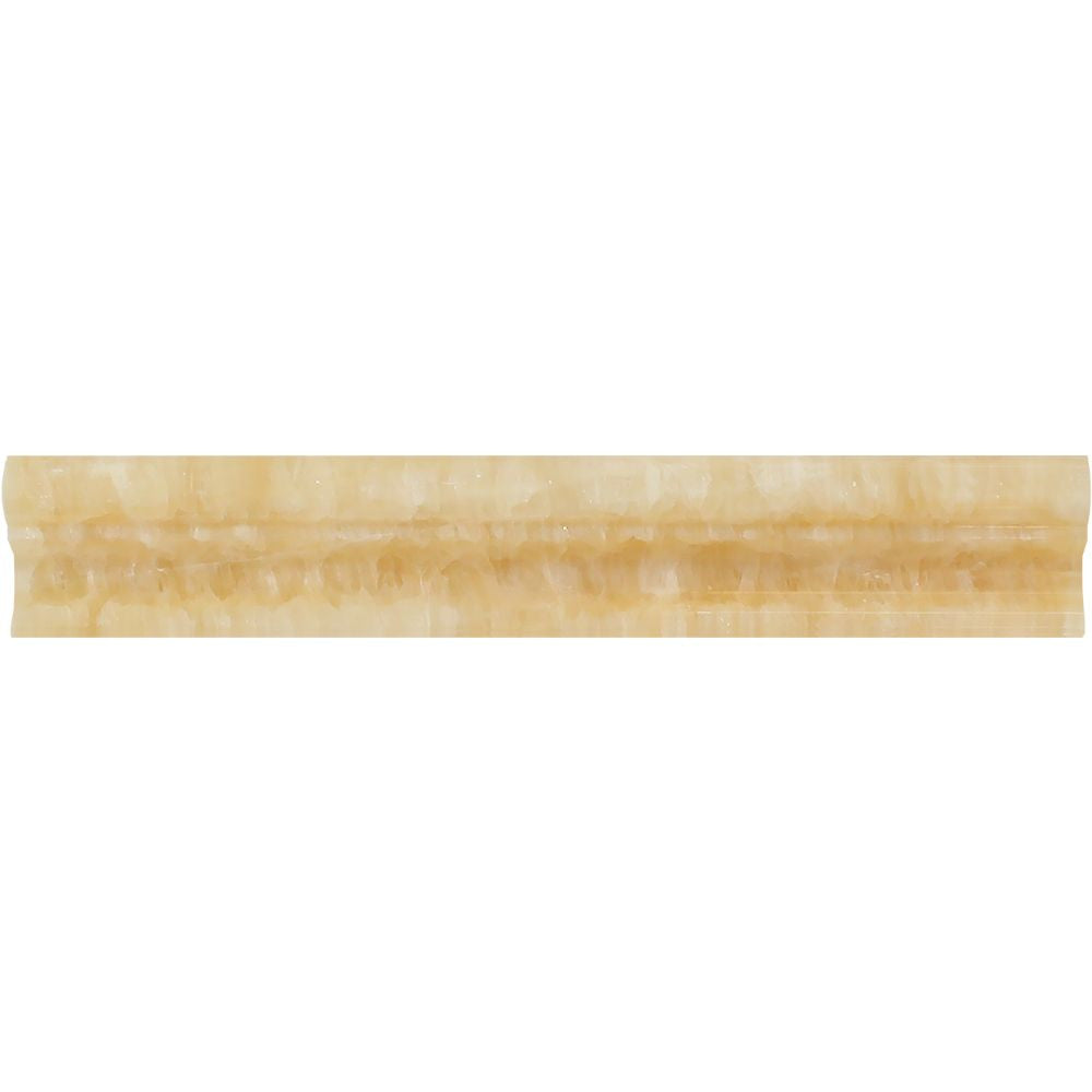 2 x 12 Polished Honey Onyx Crown Molding - Tilephile