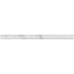 3/4 x 12 Honed Bianco Carrara Marble Bullnose Liner - Tilephile