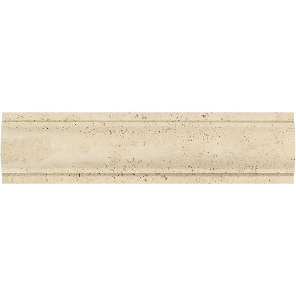 3 x 12 Honed Ivory Travertine Arch Molding - Tilephile