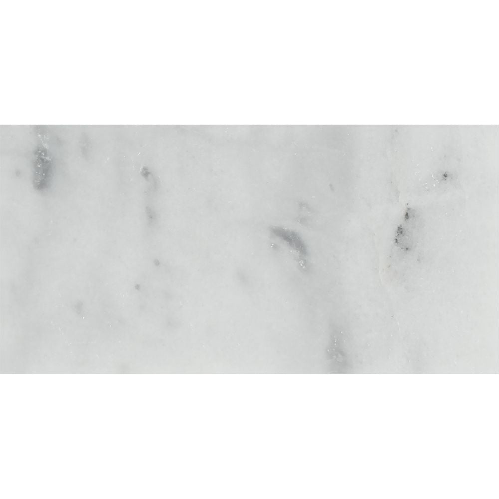 3 x 6 Polished Bianco Mare Marble Tile - Tilephile