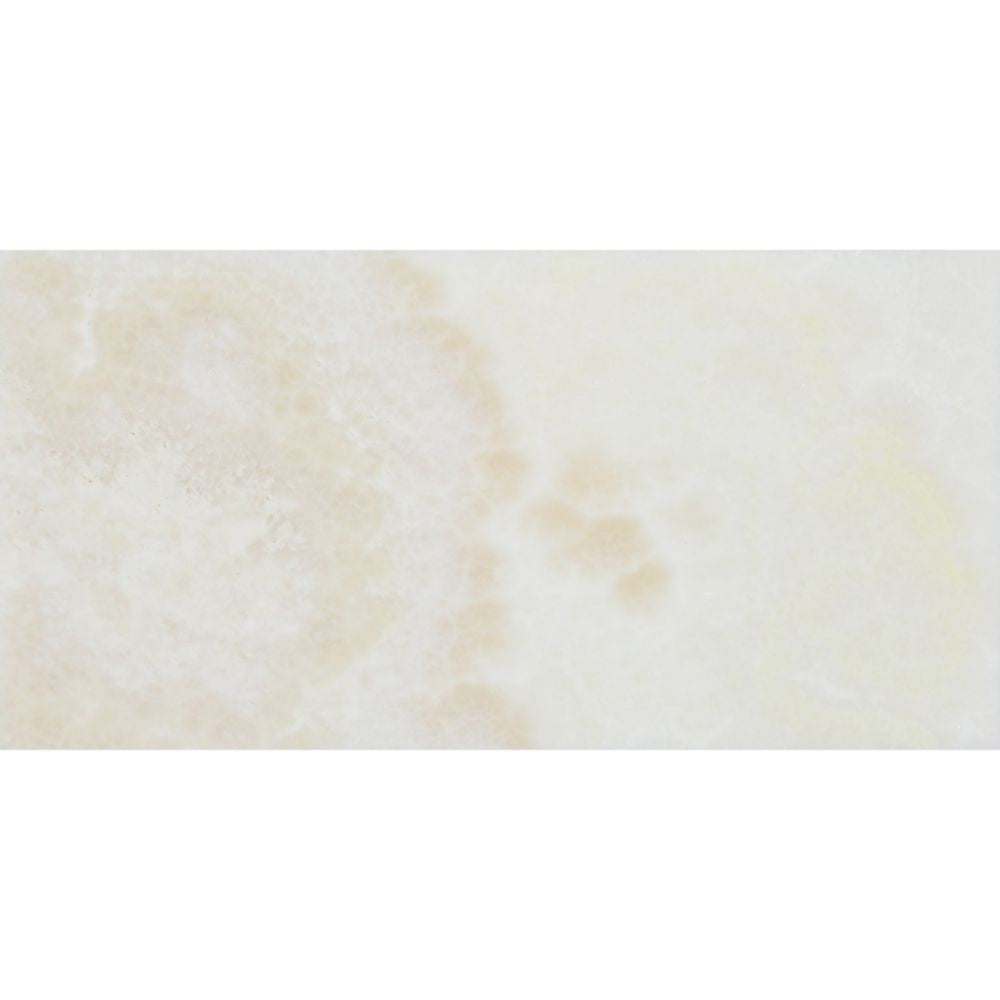 3 x 6 Polished White Onyx Tile - (Cross-Cut) - Tilephile