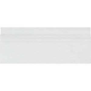 4 3/4 x 12 Honed Thassos White Marble Baseboard Trim - Tilephile
