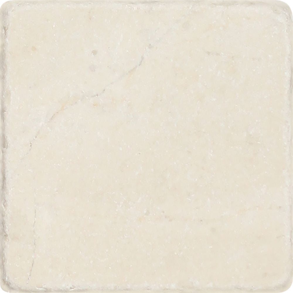 4 x 4 Tumbled Crema Marfil Marble Tile - Tilephile