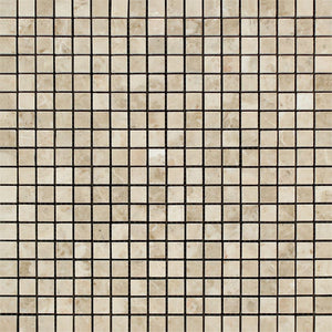 5/8 x 5/8 Polished Cappuccino Marble Mosaic Tile - Tilephile