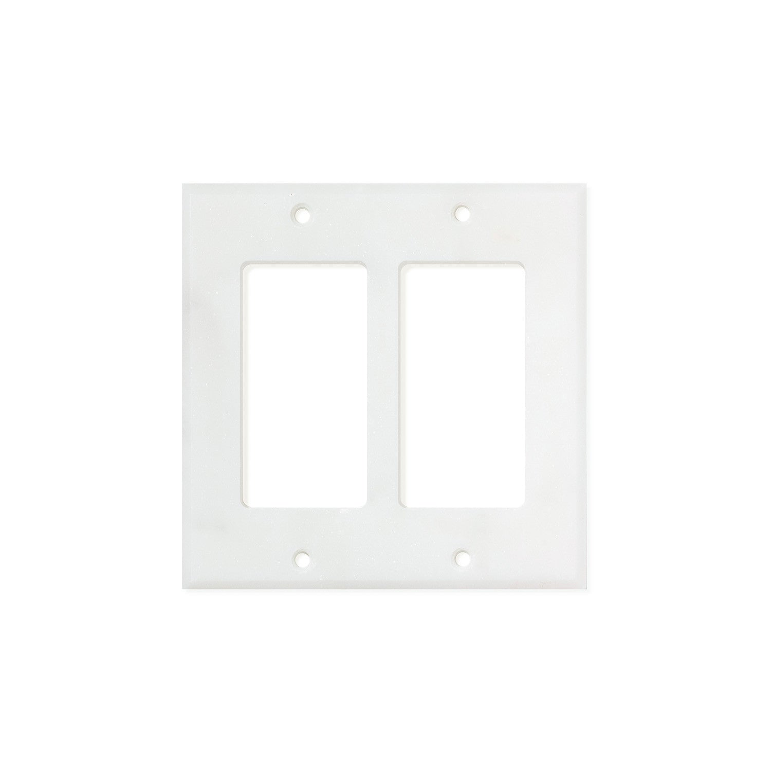 Bianco Carrara (Carrara White) Marble Switch Plate Cover, Honed (2 ROCKER) - Tilephile