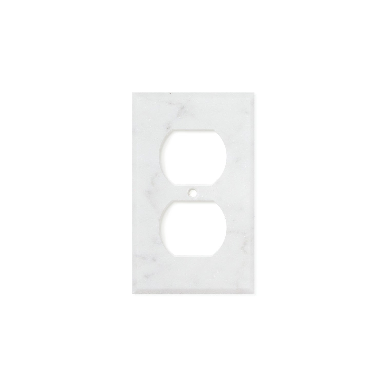 Bianco Carrara (Carrara White) Marble Switch Plate Cover, Honed (SINGLE DUPLEX) - Tilephile