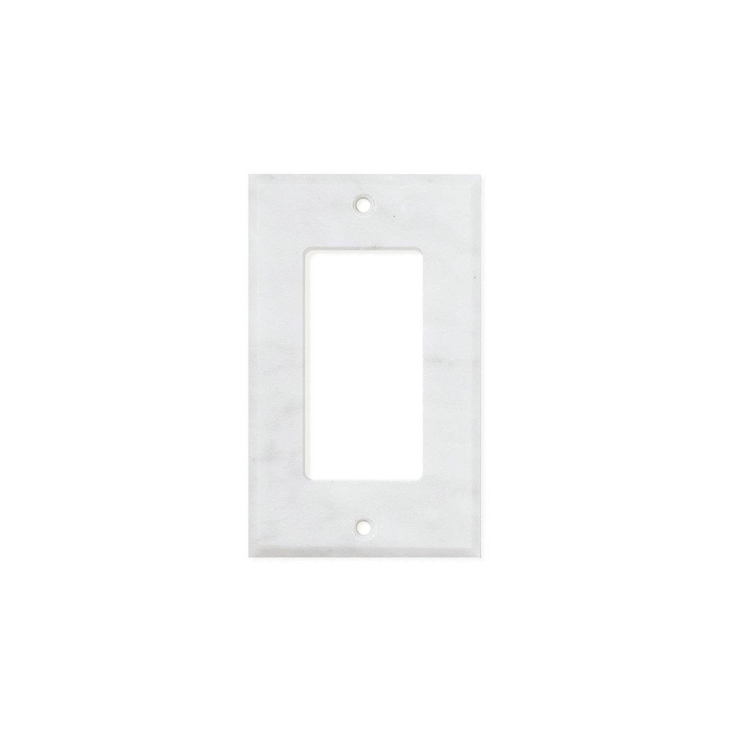 Bianco Carrara (Carrara White) Marble Switch Plate Cover, Honed (SINGLE ROCKER) - Tilephile