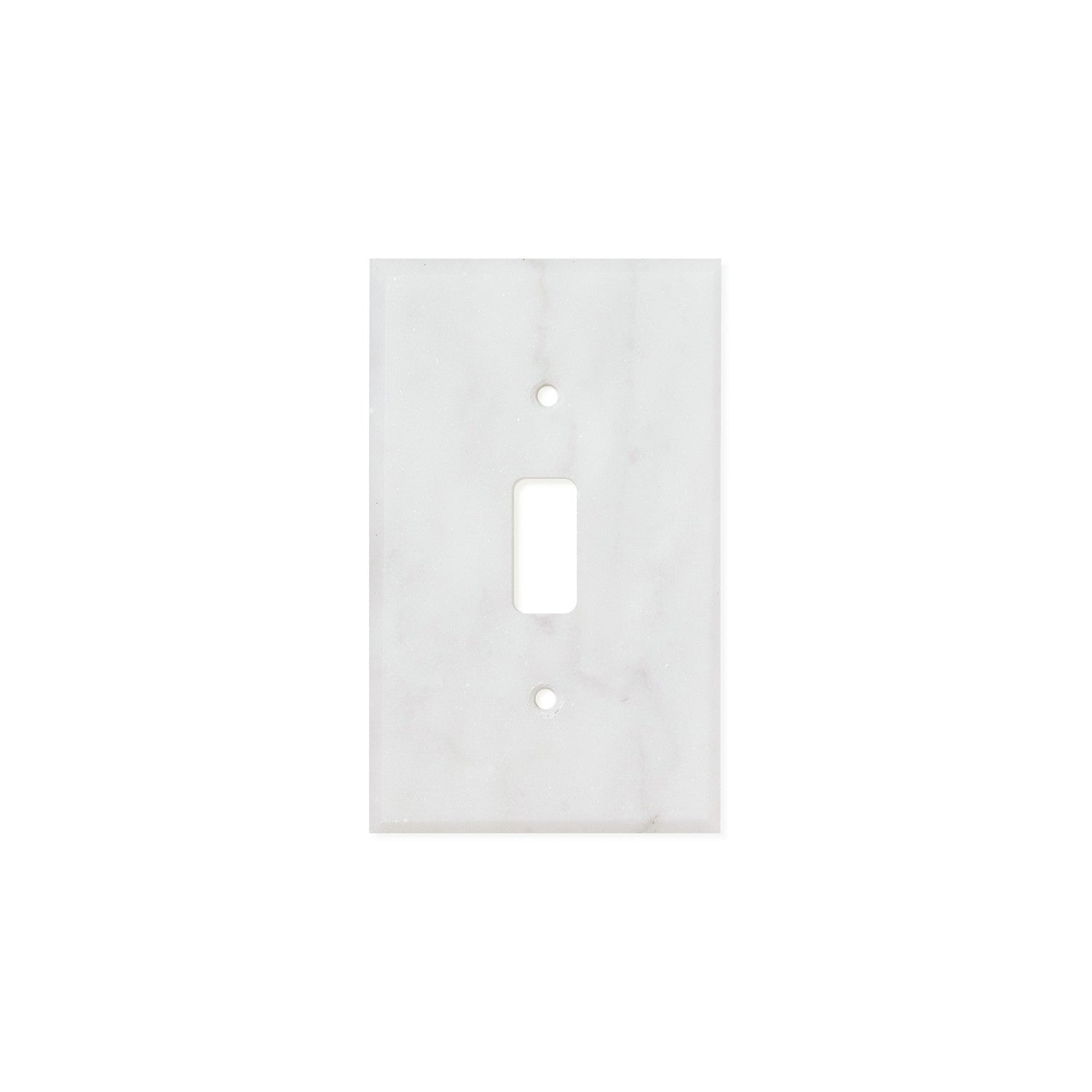 Bianco Carrara (Carrara White) Marble Switch Plate Cover, Honed (SINGLE TOGGLE) - Tilephile