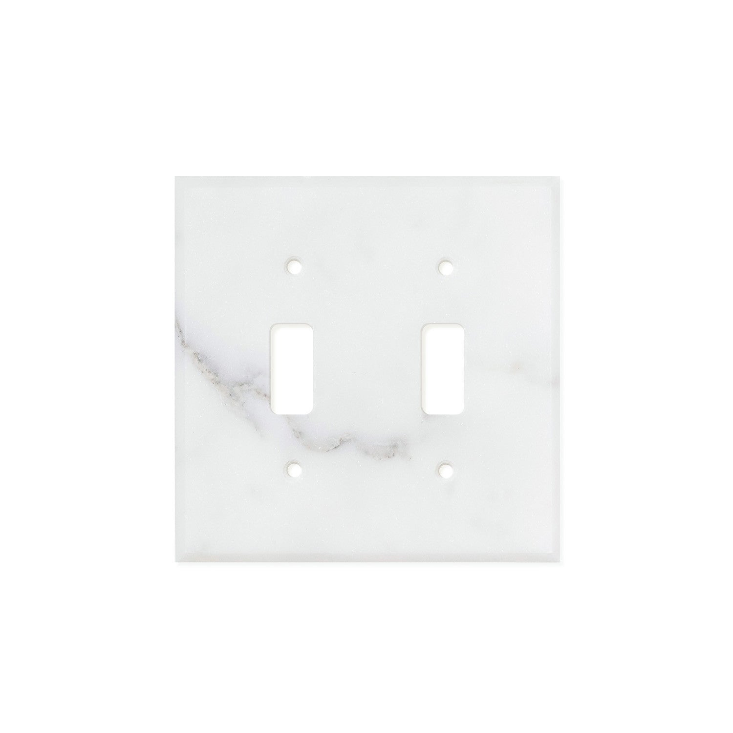 Calacatta Gold Marble Switch Plate Cover, Honed (2 TOGGLE) - Tilephile