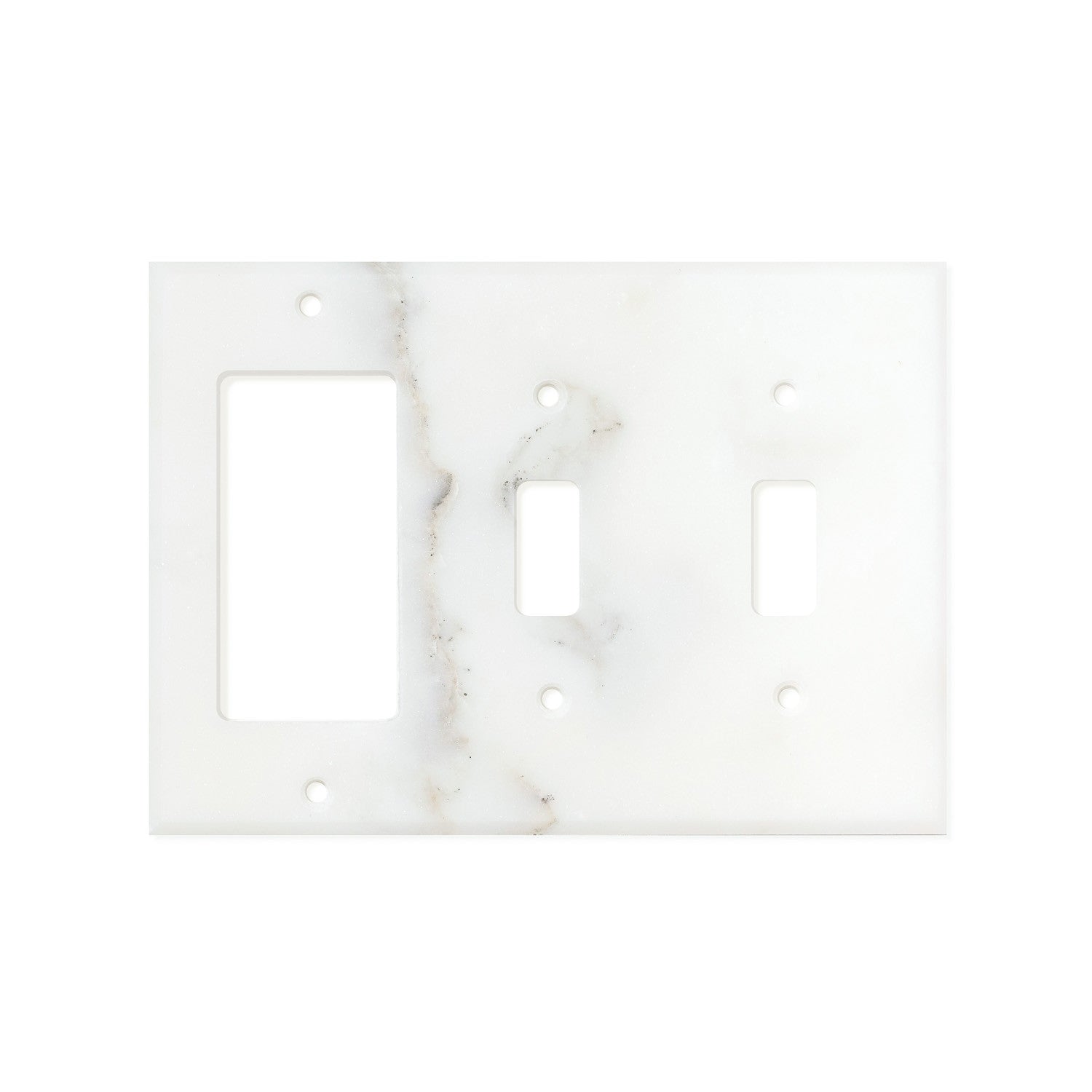 Calacatta Gold Marble Switch Plate Cover, Honed (DOUBLE TOGGLE ROCKER) - Tilephile