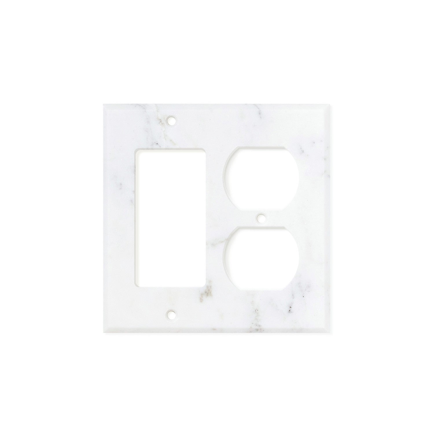 Calacatta Gold Marble Switch Plate Cover, Honed (ROCKER DUPLEX) - Tilephile