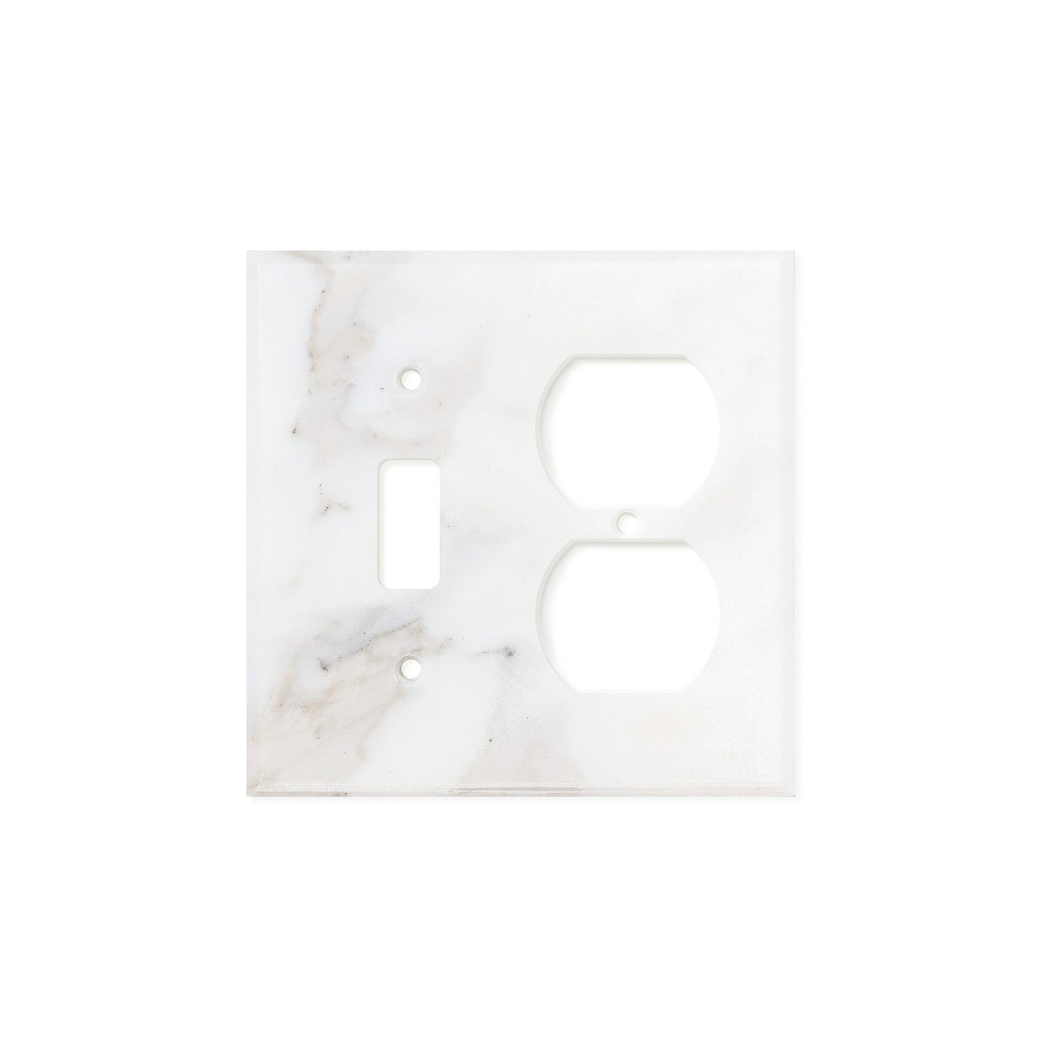 Calacatta Gold Marble Switch Plate Cover, Honed (TOGGLE DUPLEX) - Tilephile