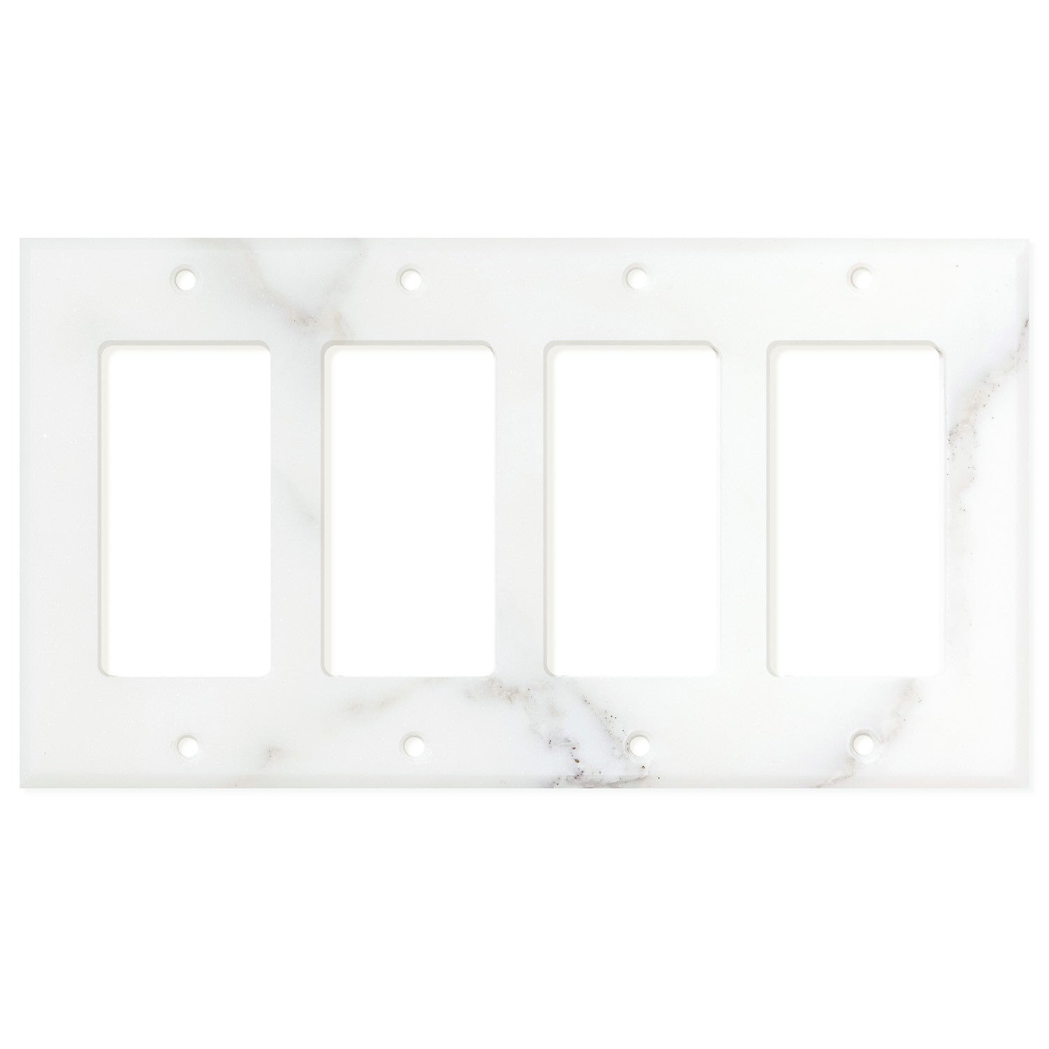 Calacatta Gold Marble Switch Plate Cover, Polished (4 ROCKER) - Tilephile
