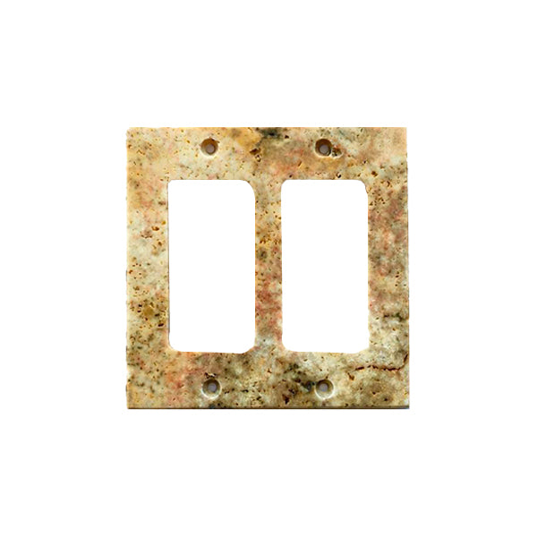 Scabos Travertine 2 Rocker Switch Plate Cover - Travertine Wall Plate