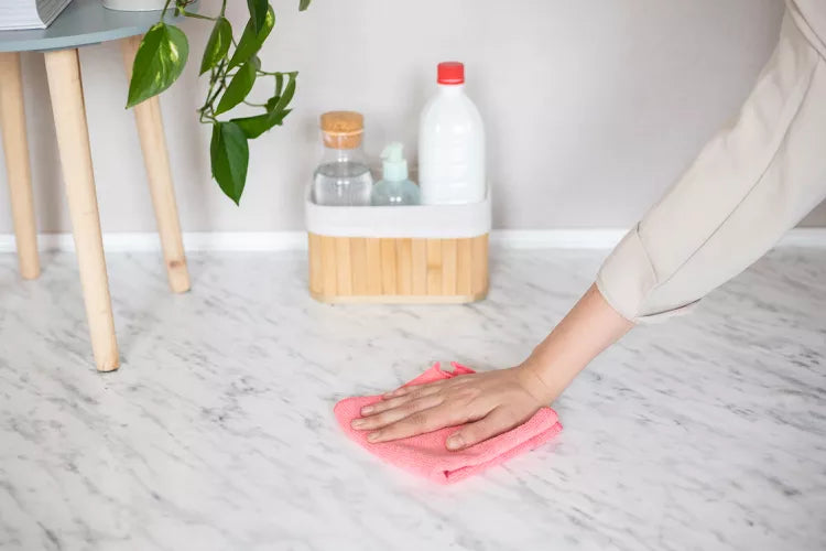 how to clean marble tile