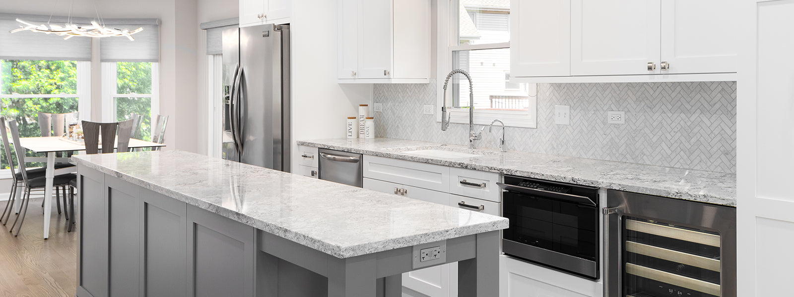bianco carrara marble herringbone mosaic kitchen backsplash tile