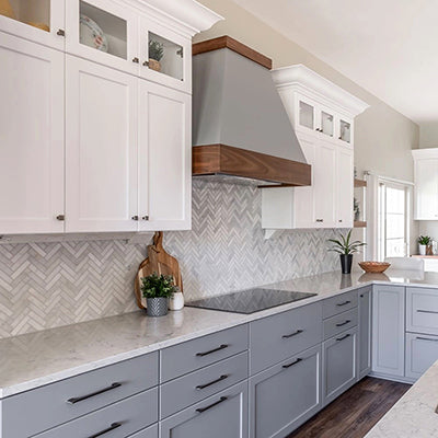 marble kitchen backsplash chevron mosaic tile