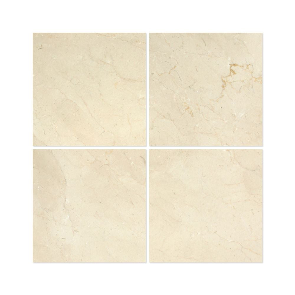 12 x 12 Honed Crema Marfil Marble Tile - Premium - Tilephile