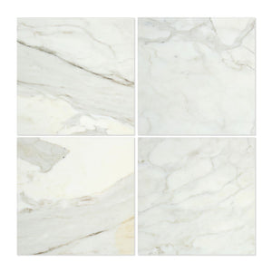 12 x 12 Polished Calacatta Gold Marble Tile - Tilephile