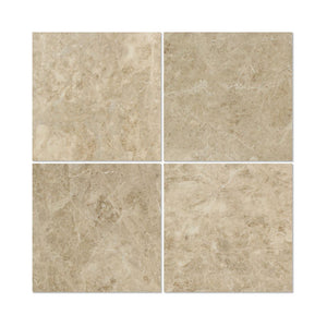 12 x 12 Polished Cappuccino Marble Tile - Tilephile