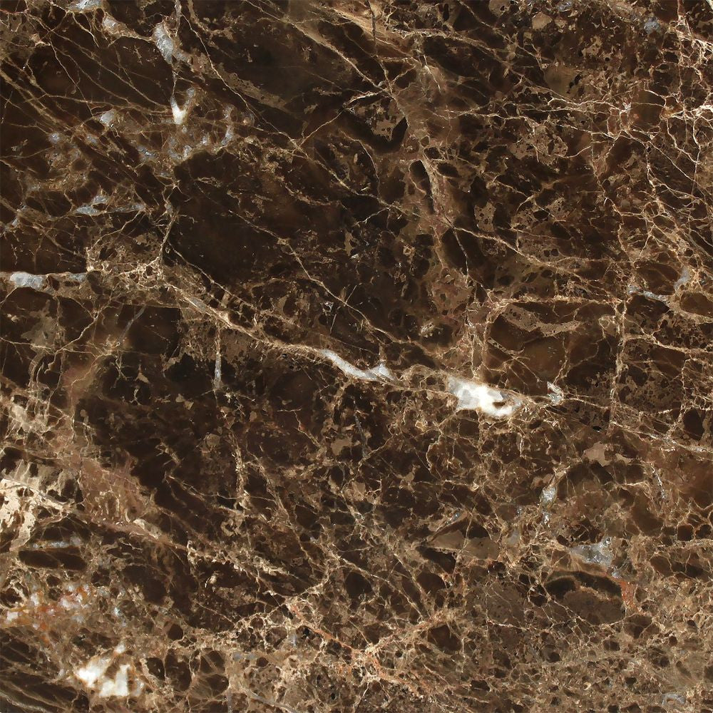 12 x 12 Polished Emperador Dark Marble Tile Sample - Tilephile, image size:1000x1000