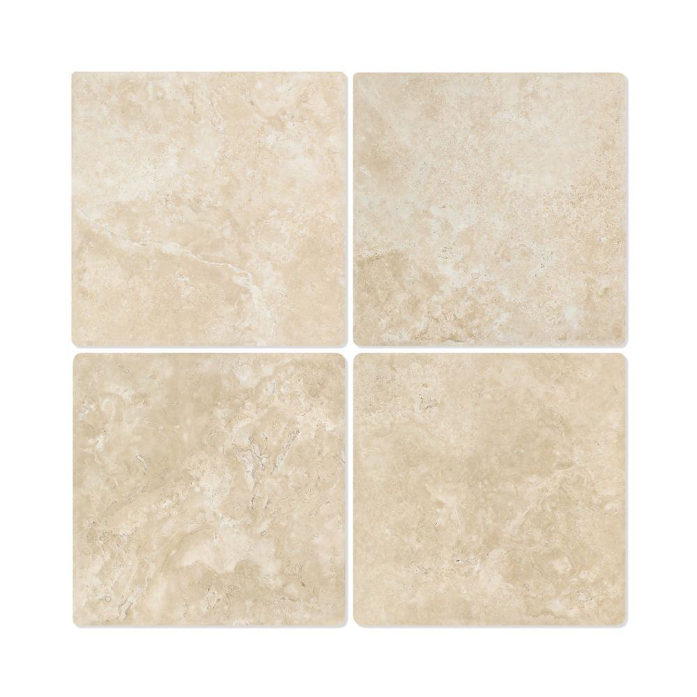 12 x 12 Tumbled Durango Travertine Tile - Standard - Tilephile