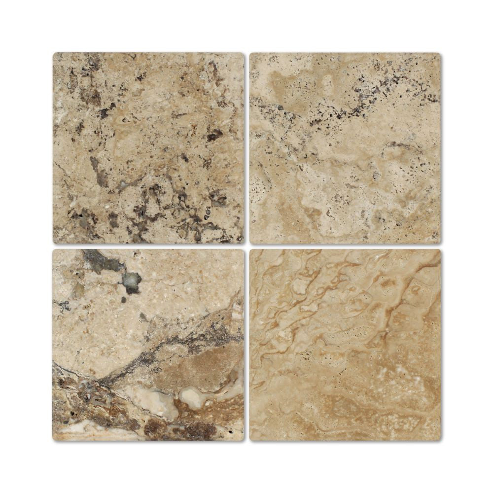 12 x 12 Tumbled Philadelphia Travertine Tile - Tilephile