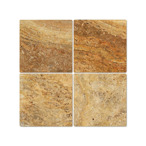 12 x 12 Tumbled Scabos Travertine Tile - Tilephile