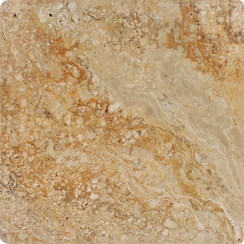 12 x 12 Tumbled Valencia Travertine Tile - Tilephile