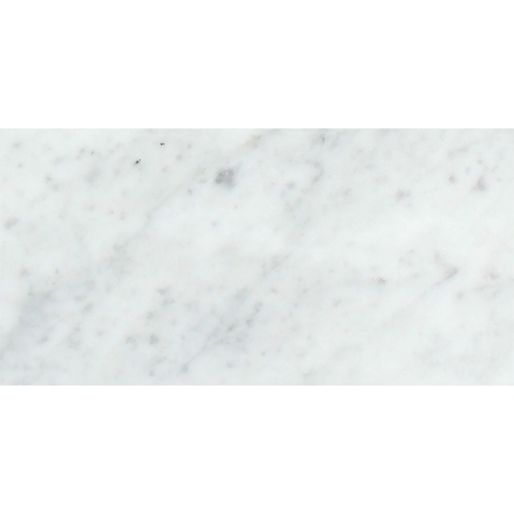 12 x 24 Honed Bianco Carrara Marble Tile Sample - Tilephile