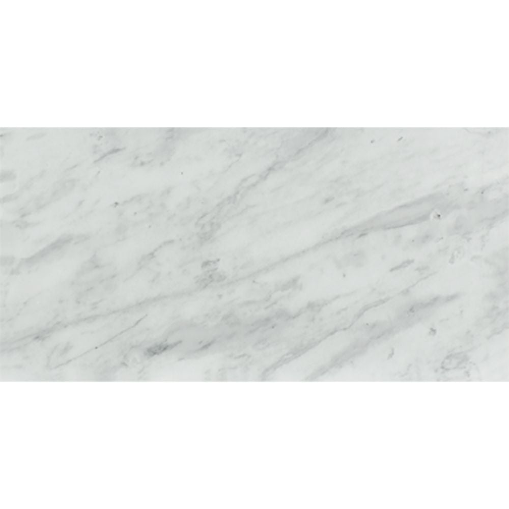 12 x 24 Honed Bianco Mare Marble Tile Sample - Tilephile