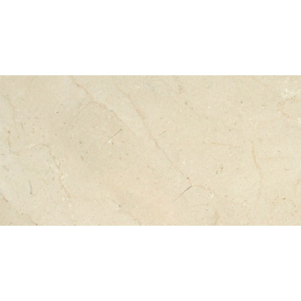 12 x 24 Honed Crema Marfil Marble Tile - Premium Sample - Tilephile