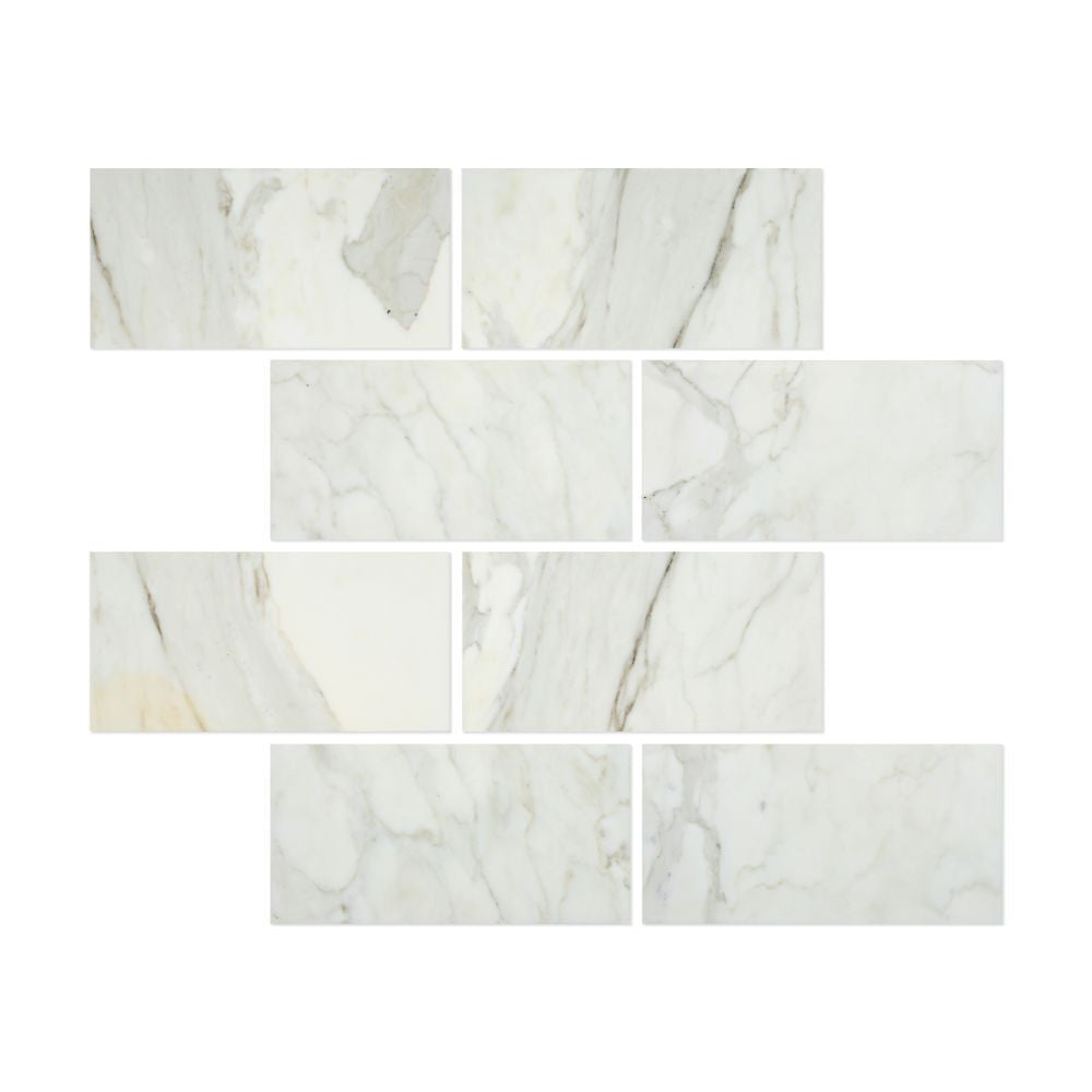 12 x 24 Polished Calacatta Gold Marble Tile - Tilephile