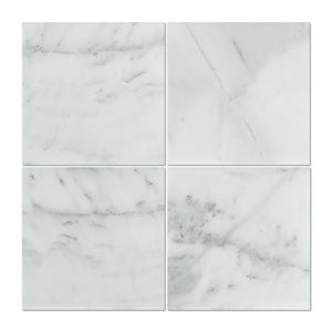 18 x 18 Honed Bianco Mare Marble Tile - Tilephile