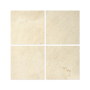 18 x 18 Honed Crema Marfil Marble Tile - Premium - Tilephile