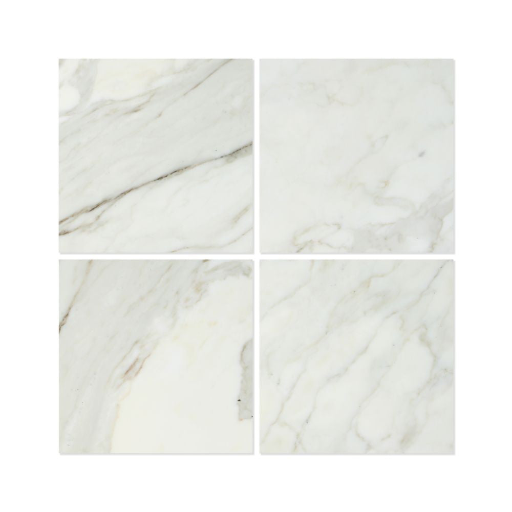 18 x 18 Polished Calacatta Gold Marble Tile - Tilephile
