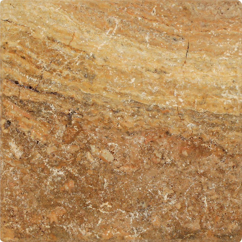 18 x 18 Tumbled Scabos Travertine Tile - Tilephile