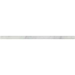 1/2 x 12 Honed Bianco Carrara Marble Pencil Liner - Tilephile