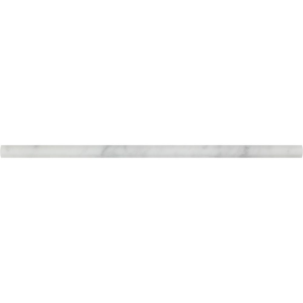 1/2 x 12 Polished Bianco Carrara Marble Pencil Liner - Tilephile