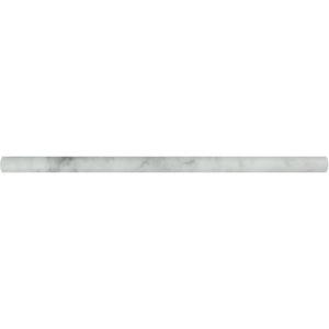 1/2 x 12 Honed Bianco Mare Marble Pencil Liner - Tilephile