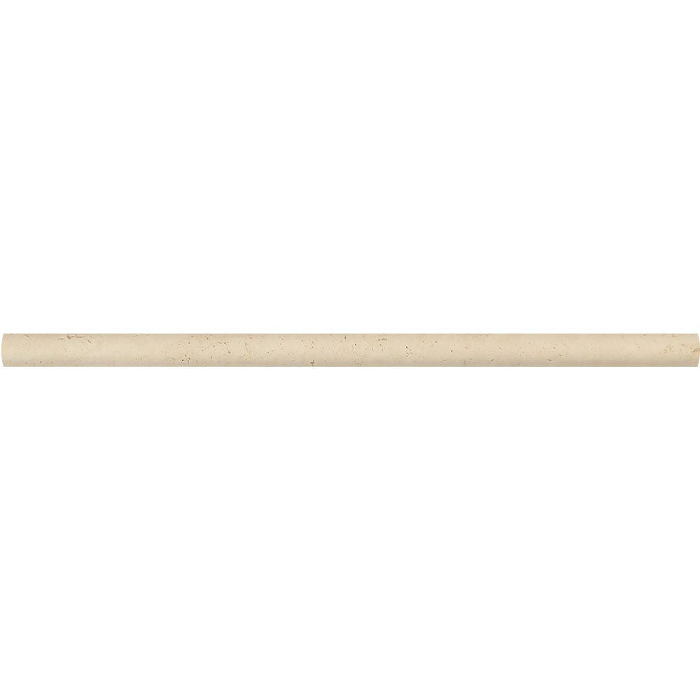 1/2 x 12 Honed Ivory Travertine Pencil Liner Sample - Tilephile