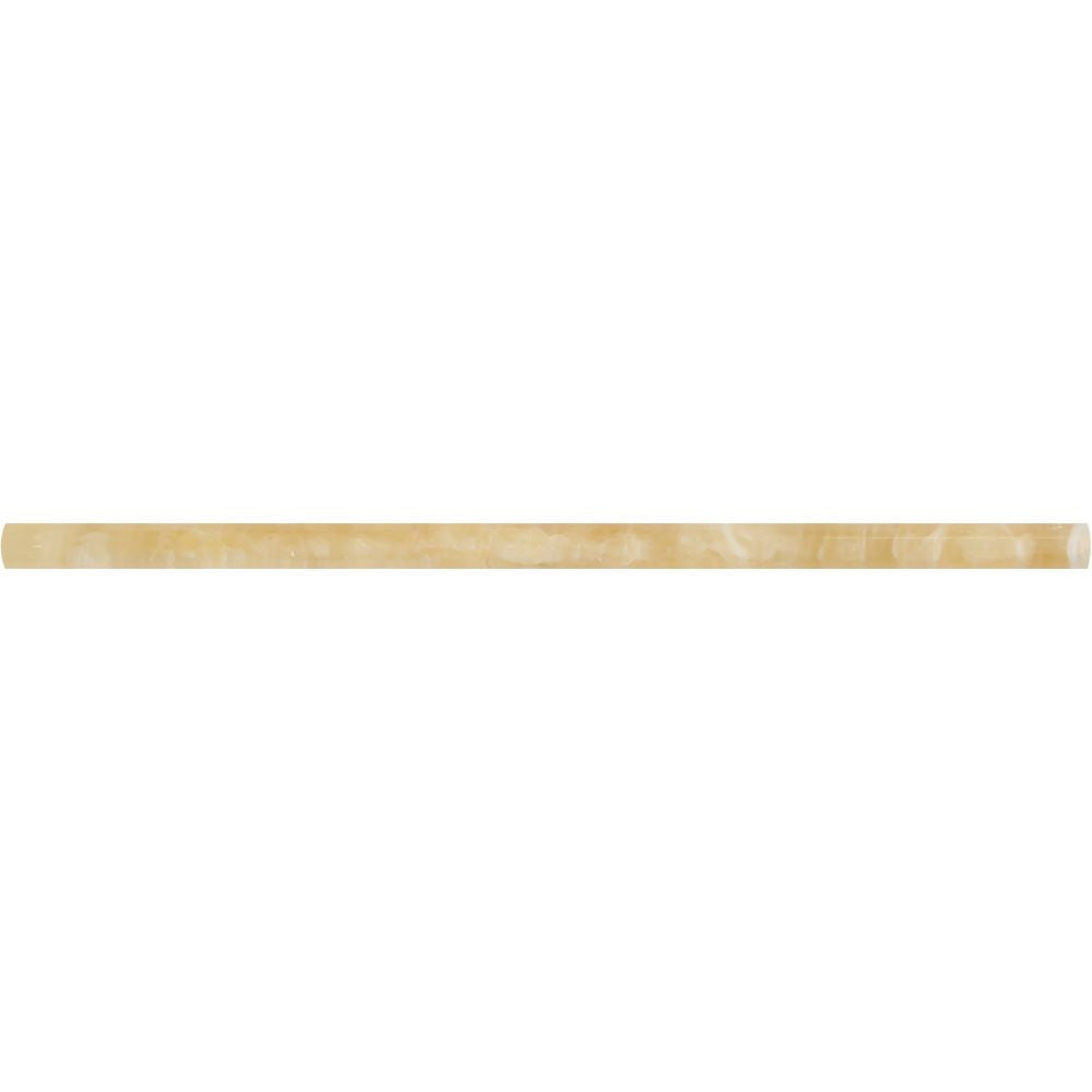 1/2 x 12 Polished Honey Onyx Pencil Liner Sample - Tilephile