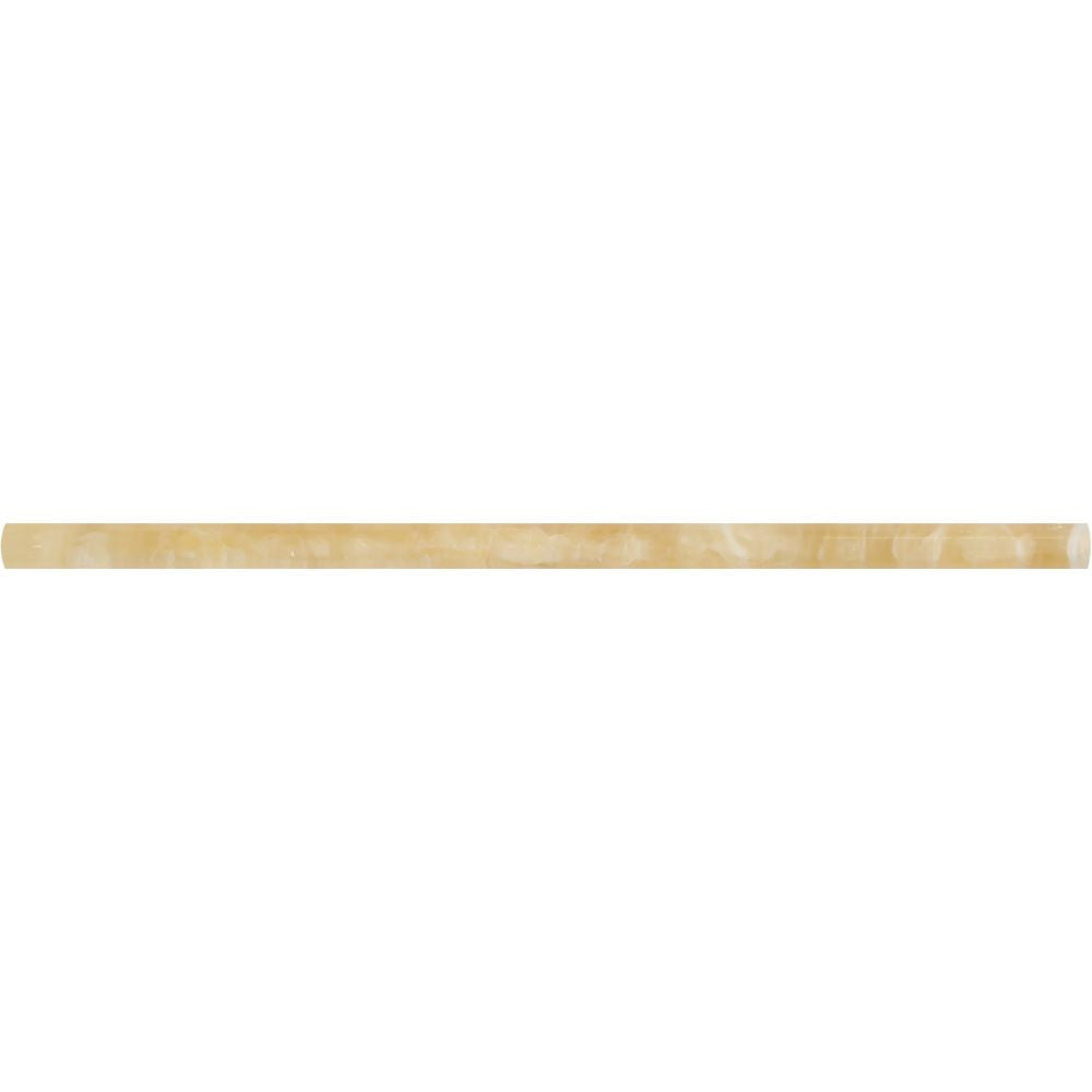 1/2 x 12 Polished Honey Onyx Pencil Liner - Tilephile