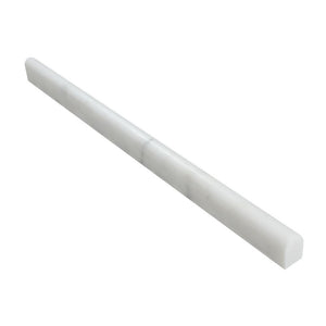 1/2 x 12 Polished Oriental White Marble Pencil Liner - Tilephile